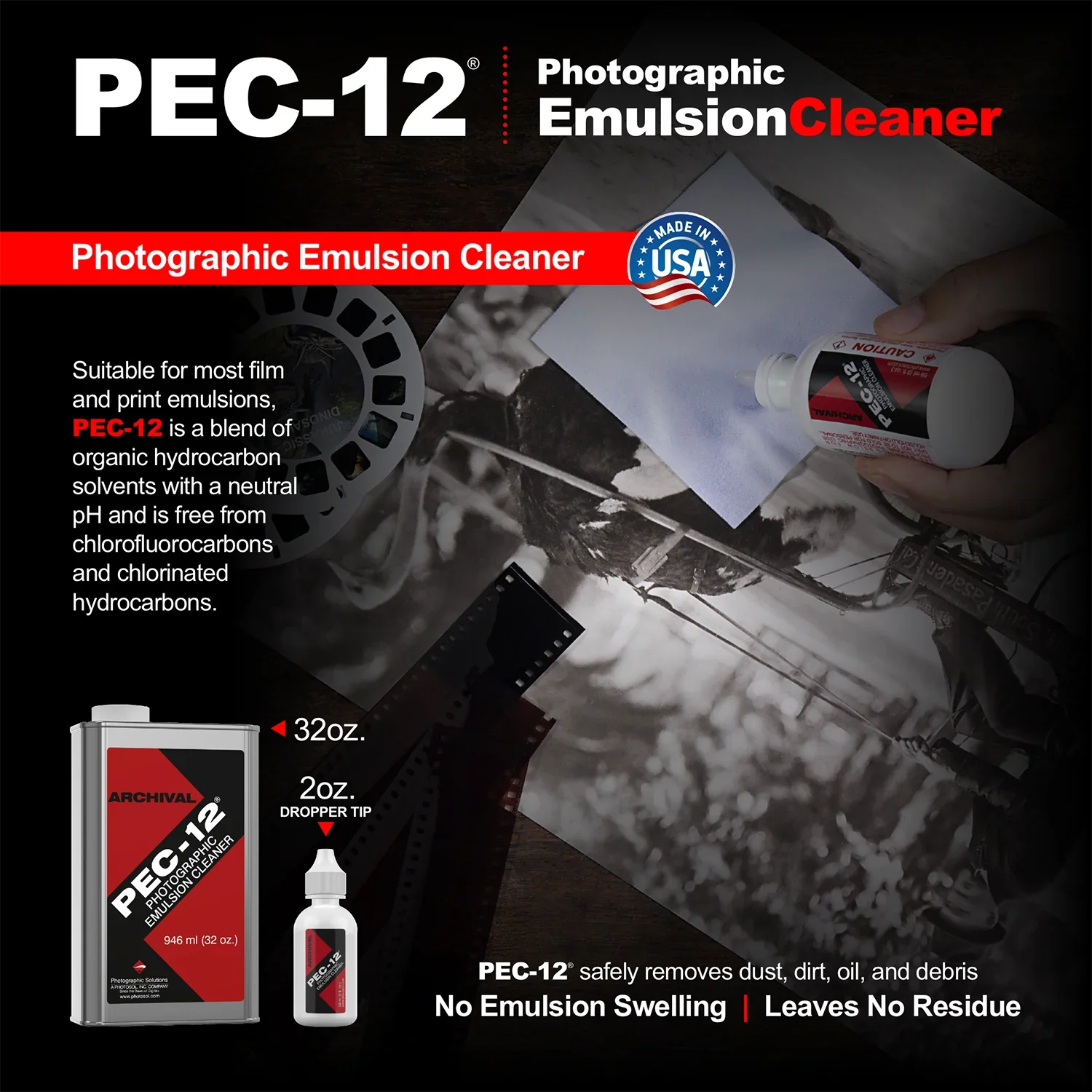 Photographic Solutions PEC-12 Archival Film & Print Photographic Emulsion Cleaner(2 oz Bottle) at PROCAM | procam.com