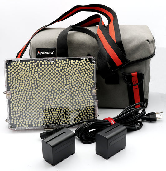 * OPEN BOX FAIR * Aputure Amaran Tri-8s Spot Daylight LED Light with V-Mount Battery Plate & (2) F970 Battery Packs