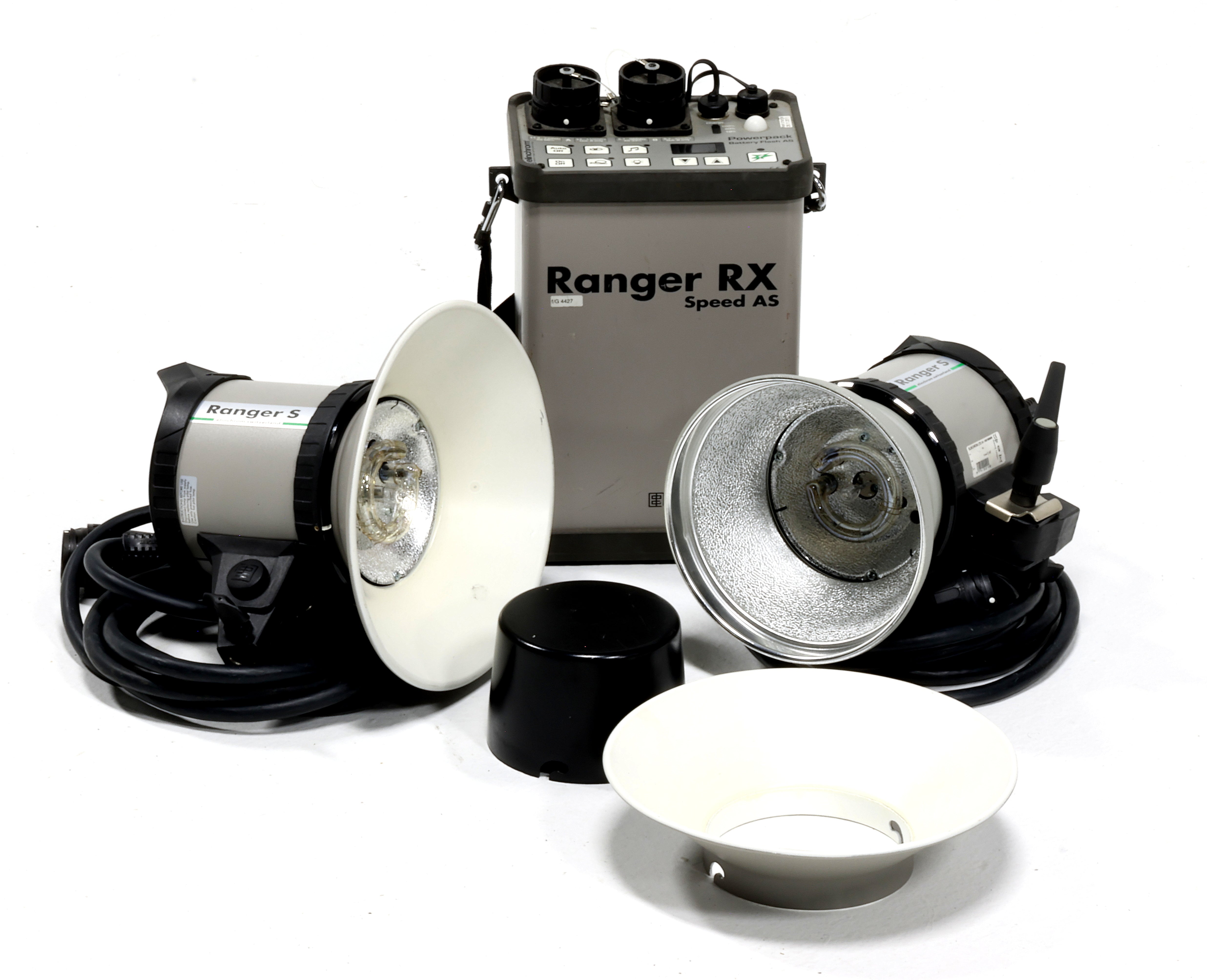 * USED * Elinchrom Ranger RX Speed AS Battery Power Pack with Two Ranger S Flash Heads