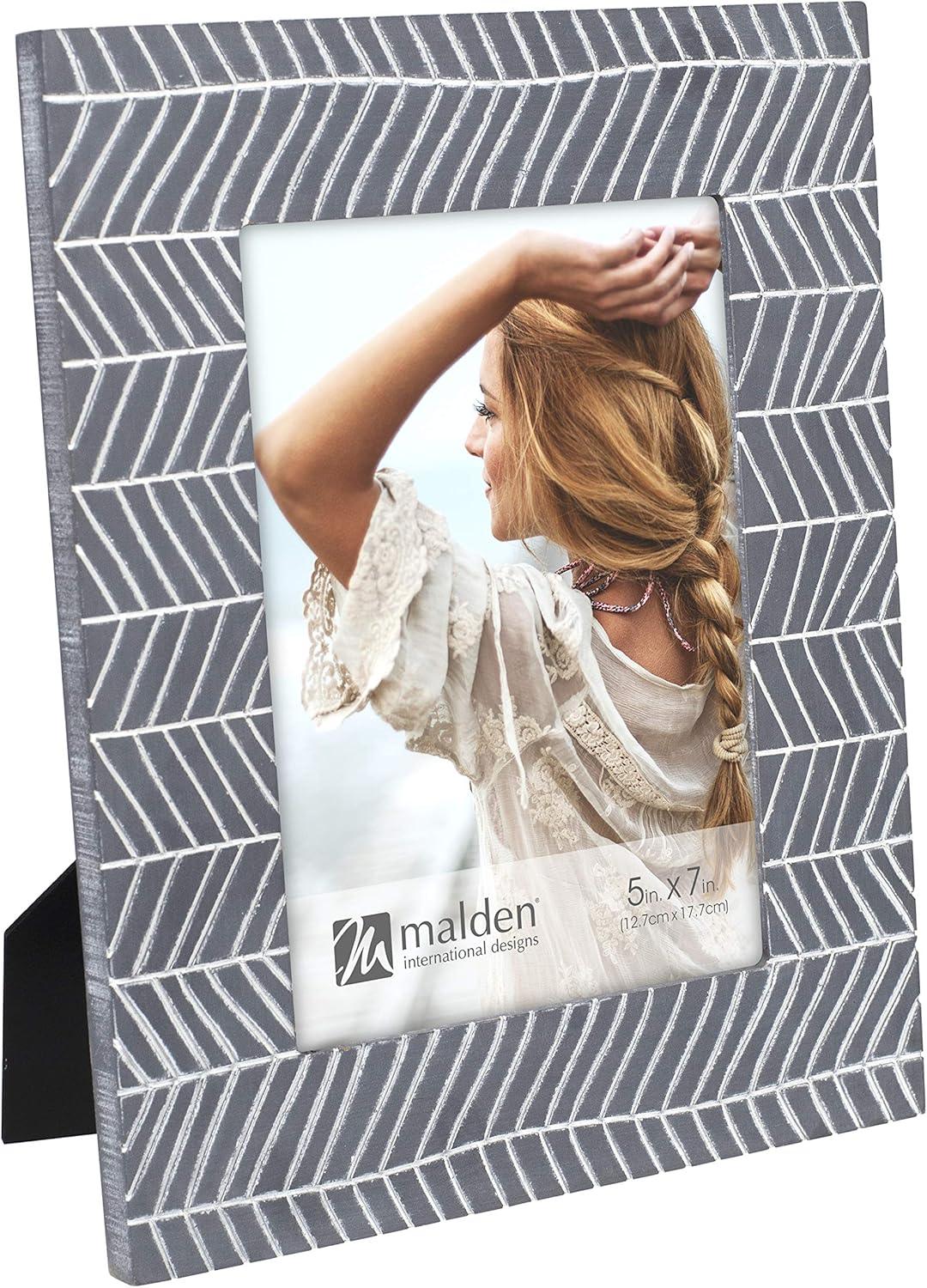 Malden Chevron - Gray & White 5X7 Frame at PROCAM | procam.com
