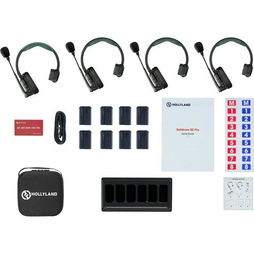 Hollyland Solidcom SE Pro 4S 4-Person Full-Duplex Single-Ear Headset Intercom System (1.9 GHz) at PROCAM | procam.com