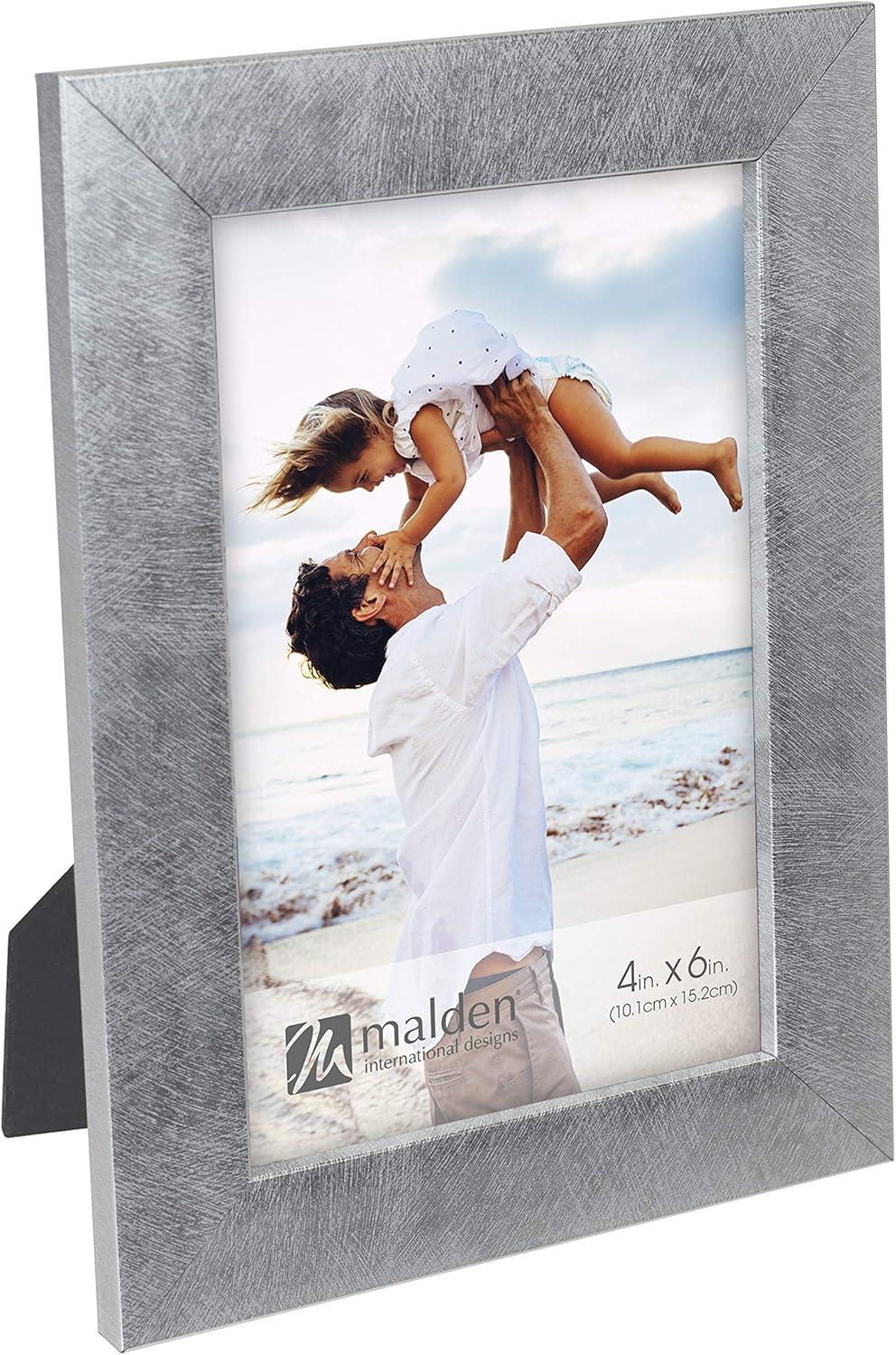 Malden Linear - Metallic Silver 4x6 Frame at PROCAM | procam.com