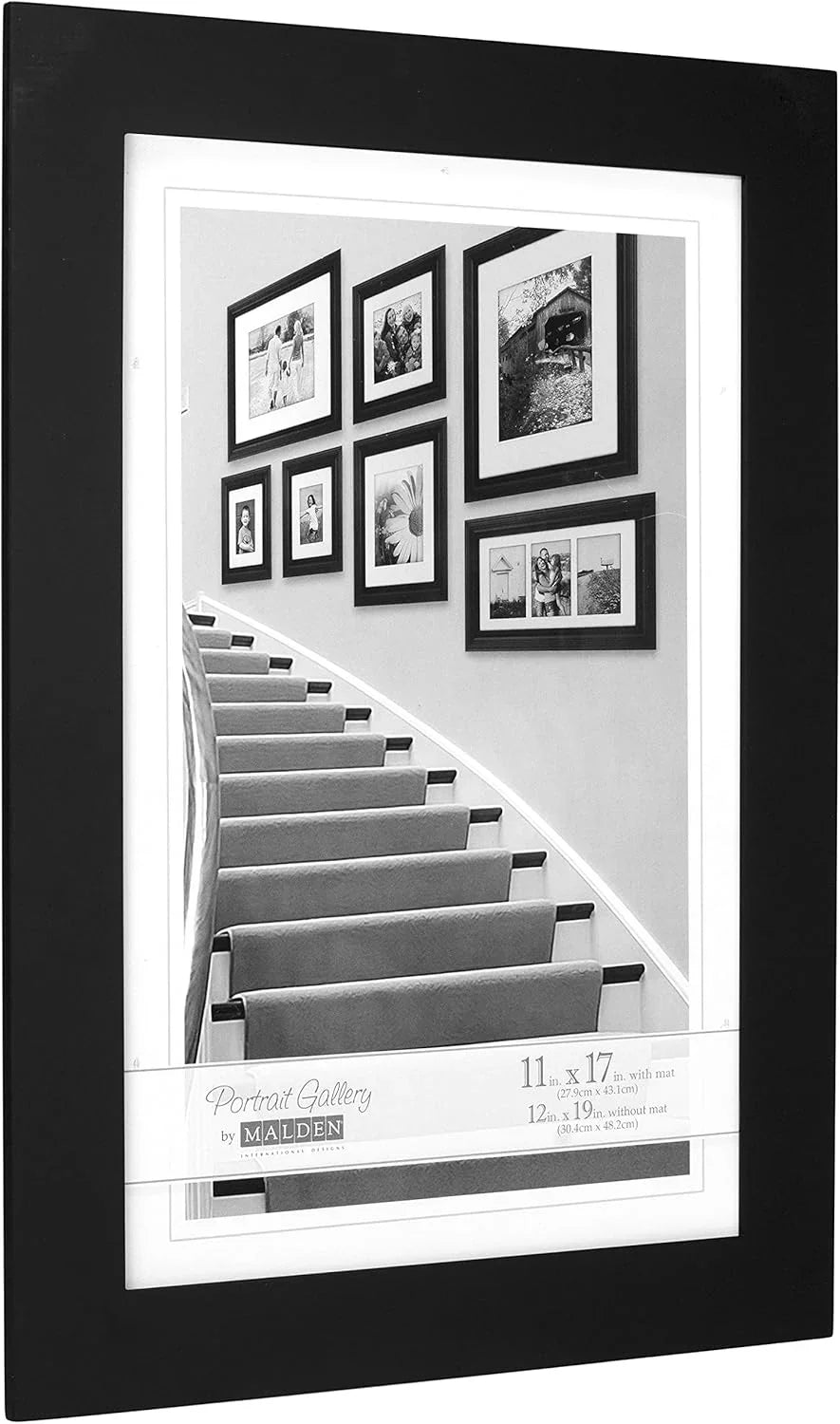 Malden 12x19 / 11x17 Manhattan Gallery Matted Frame (Black) at PROCAM | procam.com