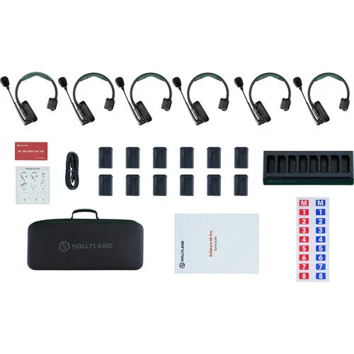 Hollyland Solidcom SE Pro 6S 6-Person Full-Duplex Single-Ear Headset Intercom System (1.9 GHz) at PROCAM | procam.com