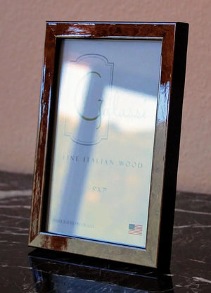 Galassi Italian Wood Photo Frame - Brown Burl - 5x7 at PROCAM | procam.com