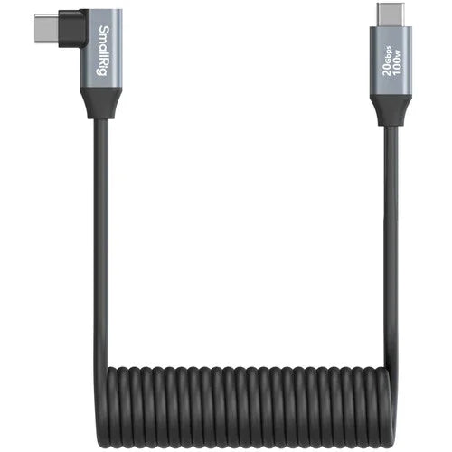 SmallRig USB-C Straight-to-Right Angled Coiled Data Cable (13.8") at PROCAM | procam.com
