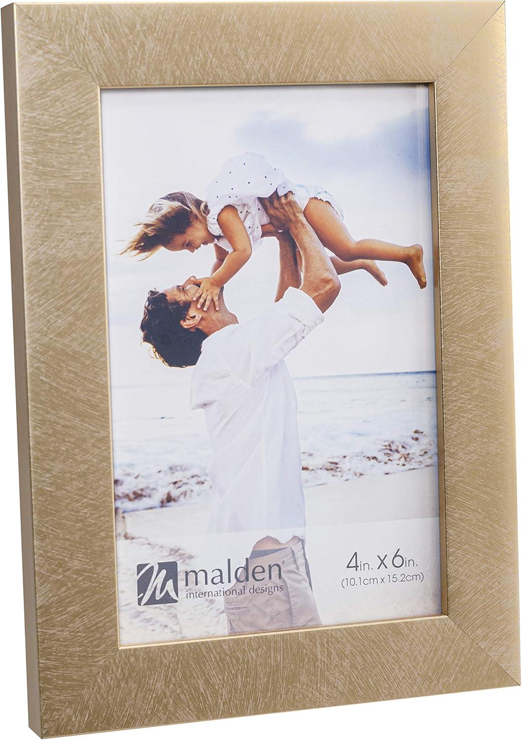 Malden Linear - Metallic Gold 4x6 Frame at PROCAM | procam.com