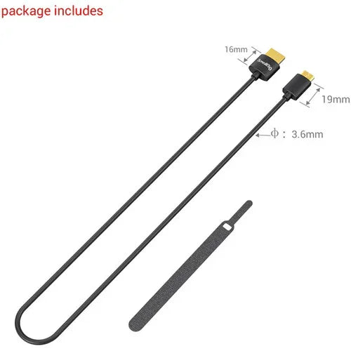 SmallRig Ultra Slim Mini-HDMI to HDMI Cable (21.7") at PROCAM | procam.com