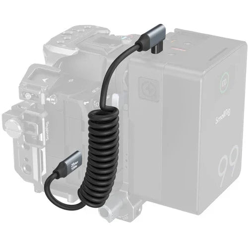 SmallRig USB-C Straight-to-Right Angled Coiled Data Cable (13.8") at PROCAM | procam.com