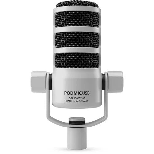 RODE PodMic USB and XLR Dynamic Broadcast Microphone (White) at PROCAM | procam.com