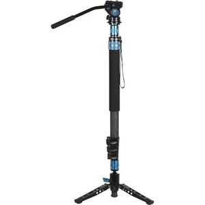 Sirui P-424FL 4-Section Carbon Fiber Monopod with VA-5 Compact Video Head at PROCAM | procam.com