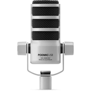 RODE PodMic USB and XLR Dynamic Broadcast Microphone (White) at PROCAM | procam.com