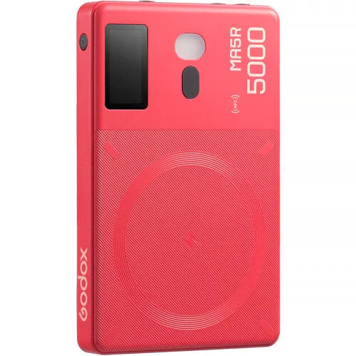 Godox MA5R RGB LED Light and Power Bank (Red) at PROCAM | procam.com