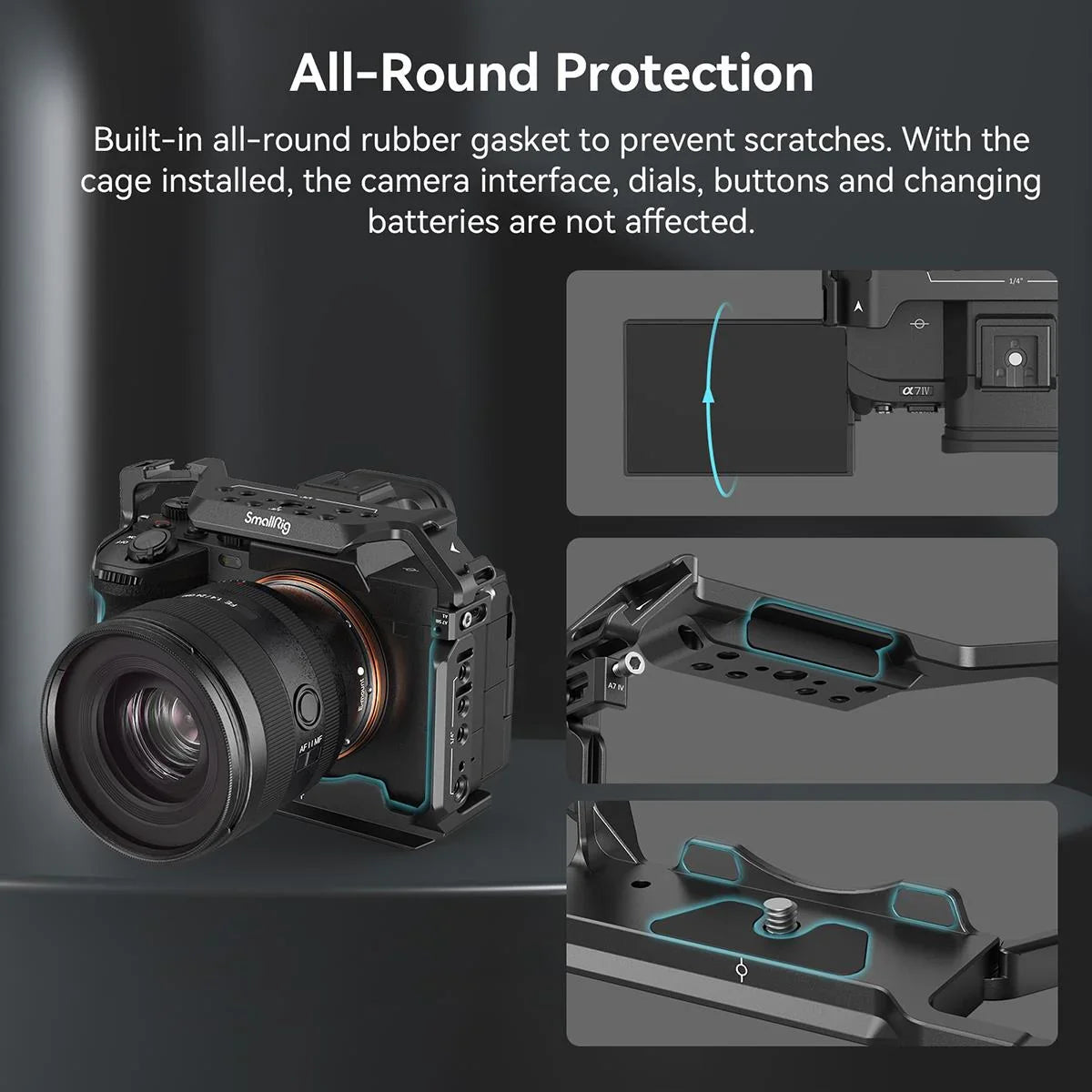 SmallRig Full Cage for Sony Alpha 7R V / Alpha 7 IV / Alpha 7S III / Alpha 1 / Alpha 7R IV at PROCAM | procam.com