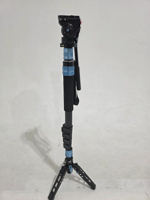 * OPEN BOX GOOD * Sirui P-325FL 5-Section Carbon Fiber Monopod with VA-5 Compact Video Head at PROCAM | procam.com