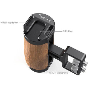 SmallRig Mini Wood Side Handle with Dual 1/4"-20 Screw Mount at PROCAM | procam.com