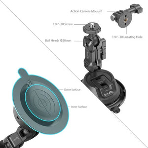 SmallRig SC-1K Portable Suction Cup Mount for Action Cameras at PROCAM | procam.com