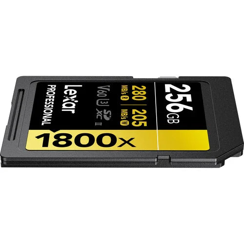 Lexar Professional 1800x UHS-II SDXC Memory Card (GOLD Series) - 256GB (2-Pack) at PROCAM | procam.com
