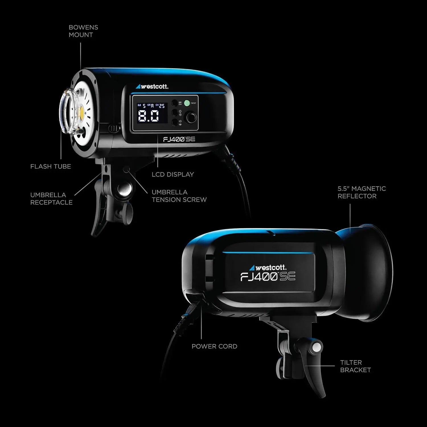 Westcott FJ400-SE 2-Light Studio Strobe Kit with FJ-X3 M Universal Wireless Trigger (AC/110V) at PROCAM | procam.com