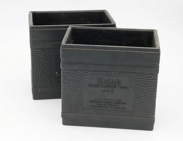 * AS IS * Kodak 4 x 5 Hard Rubber Tanks and Assorted 3/14 x 4 1/4 Development Holders and Film Holders