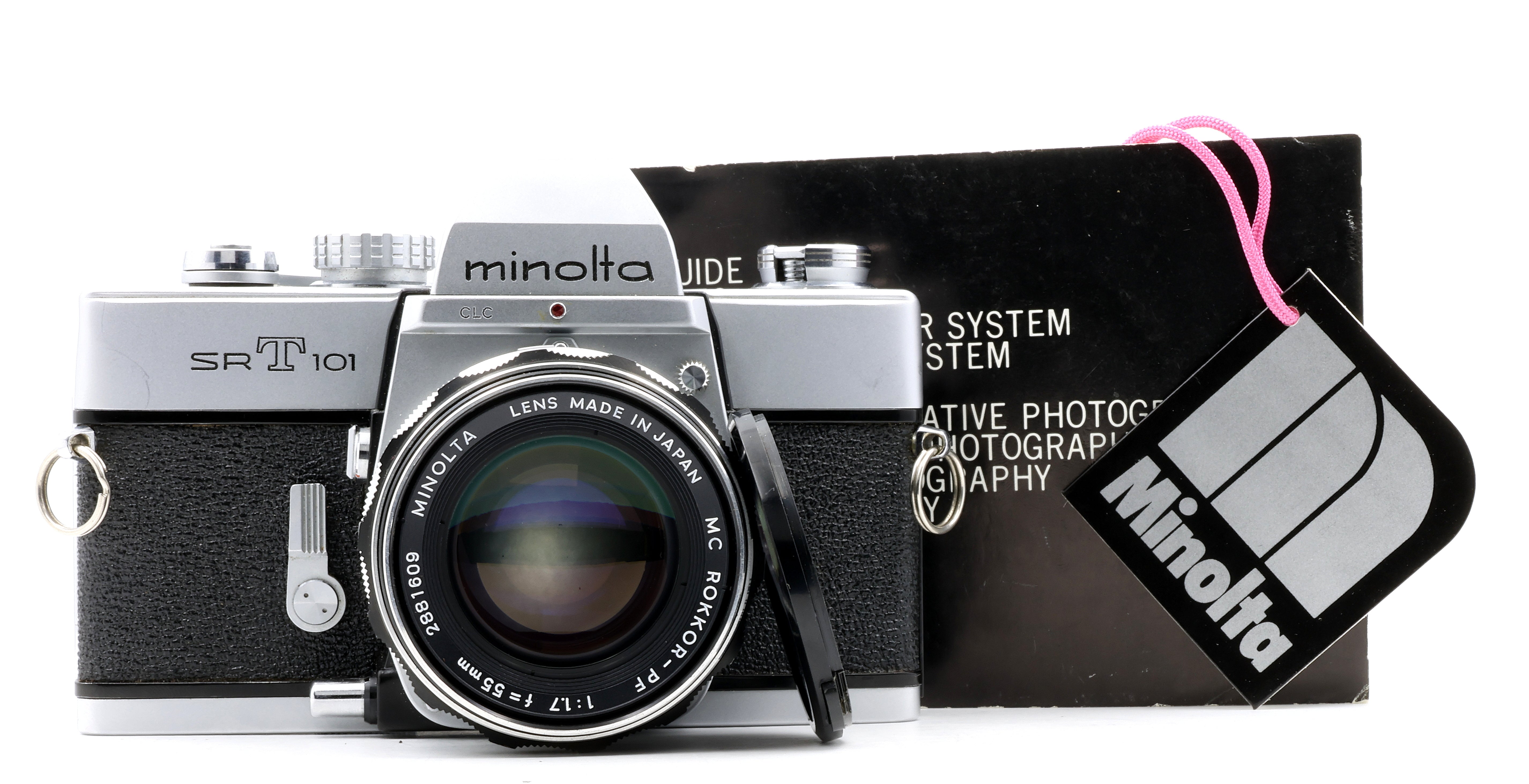 * USED * MINOLTA SRT101 35mm SLR Film Camera with Minolta MC Rokkor-PF 55mm f/1.7 Lens
