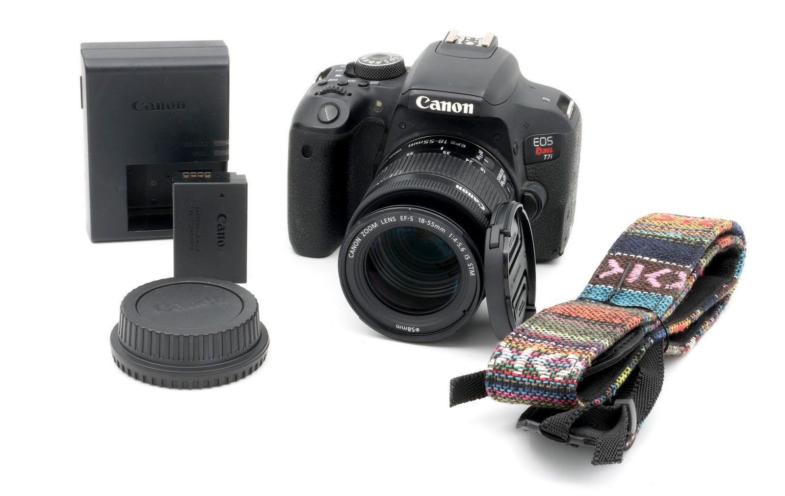 *USED* Canon T7i DSLR Camera SHUTTER 33887 with Canon 18-55mm F/4-5.6 IS STM Lens