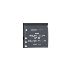 ProMaster Li-ion Battery for Minolta / Casio: NP-40 at PROCAM | procam.com