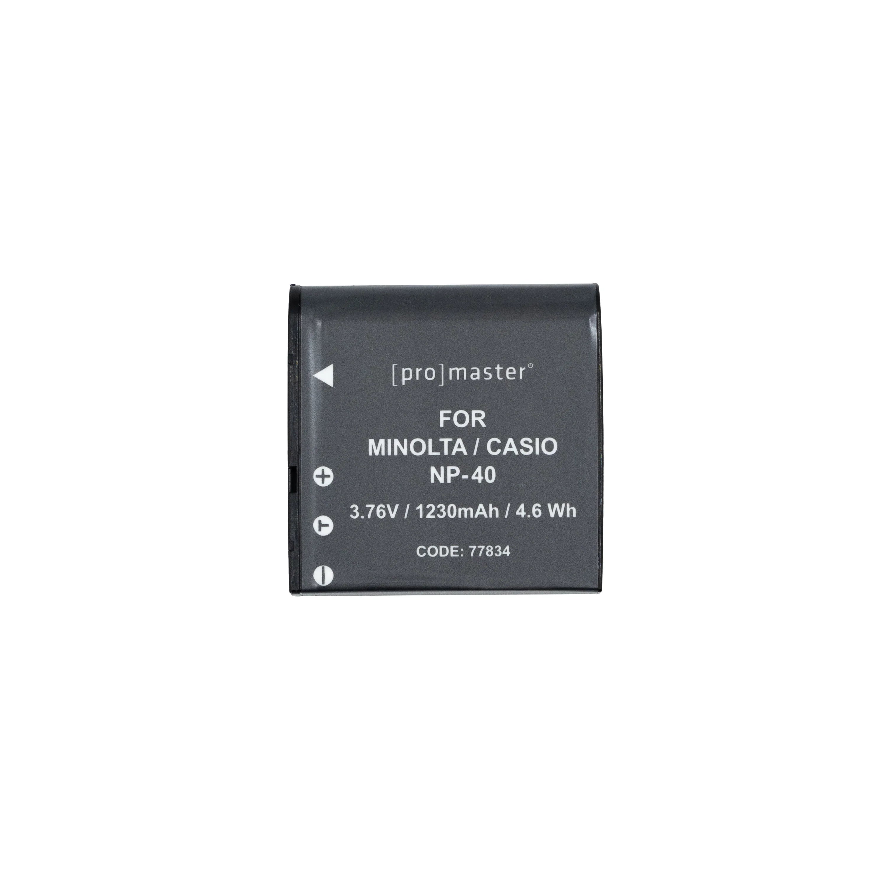 ProMaster Li-ion Battery for Minolta / Casio: NP-40 at PROCAM | procam.com
