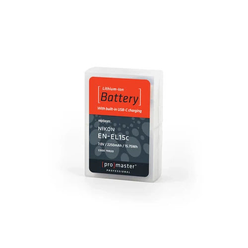 ProMaster EN-EL15c (v2) Battery for Nikon with USB-C Charging (Works with Z8, Zf, & Z6III) *