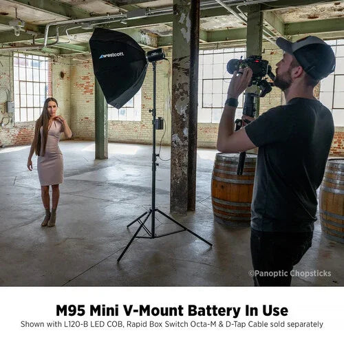 Westcott MV95 Mini V-Mount Battery with USB-C & Charger (14.8V, 95Wh) at PROCAM | procam.com