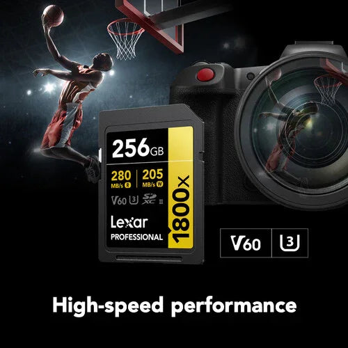 Lexar Professional 1800x UHS-II SDXC Memory Card (GOLD Series) - 256GB (2-Pack) at PROCAM | procam.com