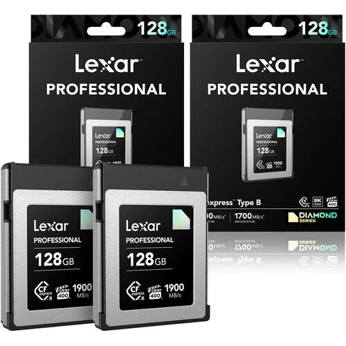 Lexar Professional CFexpress Type B Memory Card (DIAMOND Series) - 128GB (2-Pack) at PROCAM | procam.com