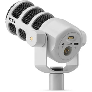 RODE PodMic USB and XLR Dynamic Broadcast Microphone (White) at PROCAM | procam.com