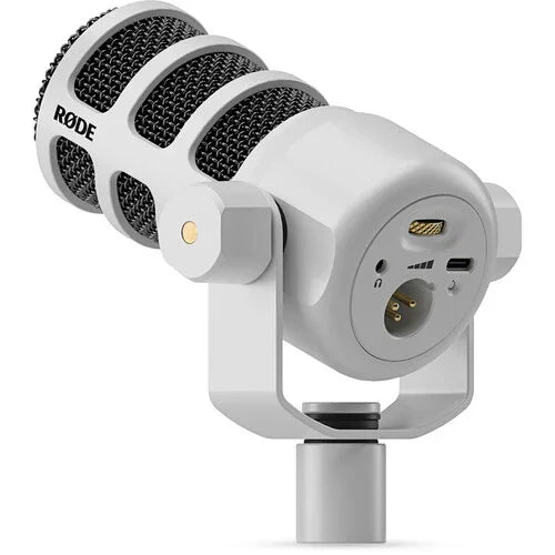RODE PodMic USB and XLR Dynamic Broadcast Microphone (White) at PROCAM | procam.com