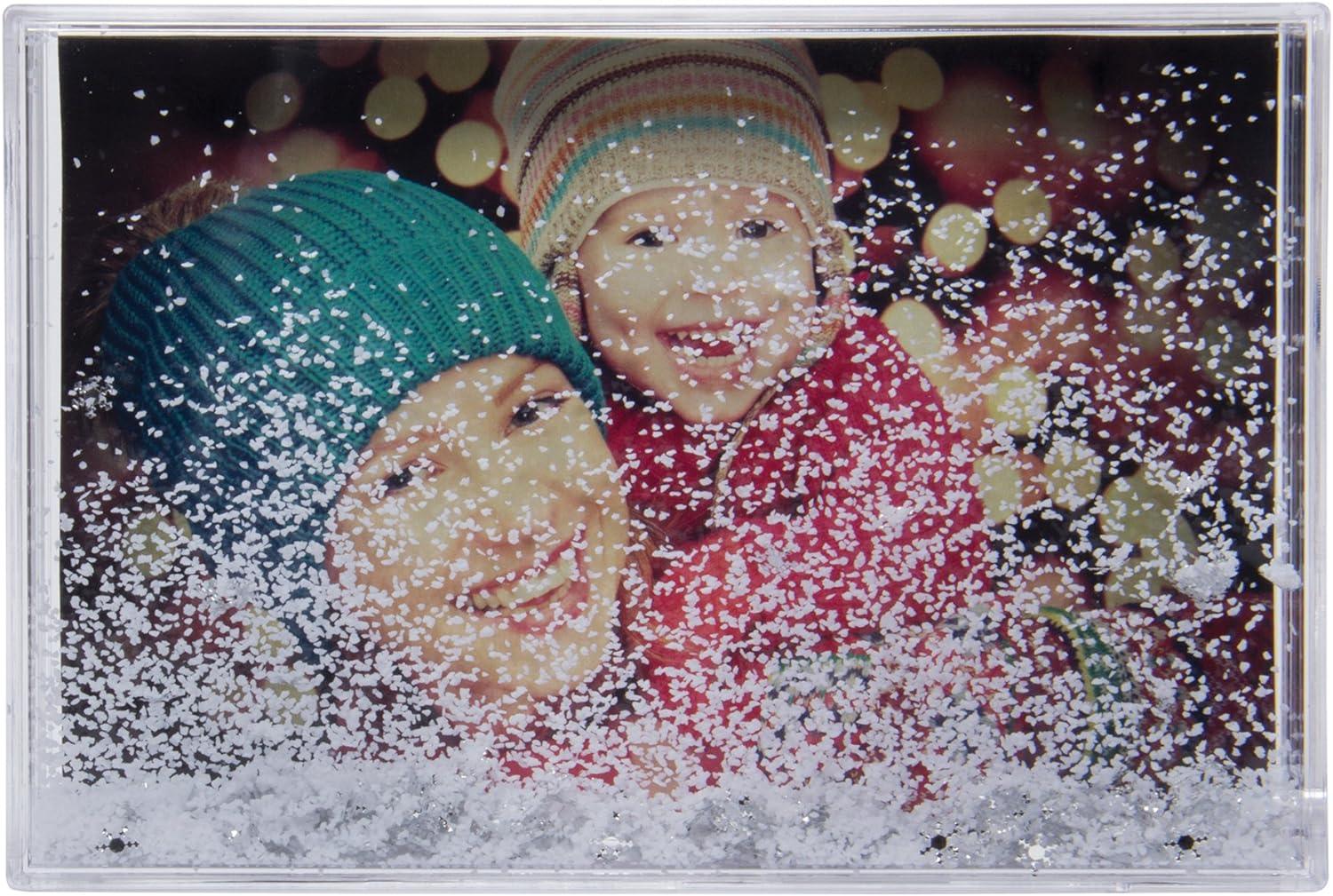 Neil Photo Snowflake Picture Frame 4X6 Snow globe style Floating Clear Plastic at PROCAM | procam.com