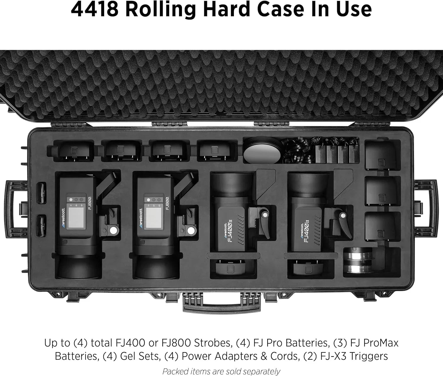 Westcott Rolling Hard Case for FJ400 & FJ800 (44x18" / 4-Strobe) at PROCAM | procam.com
