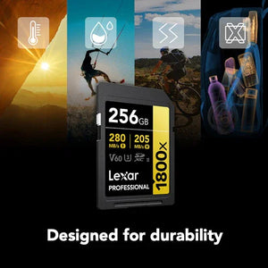 Lexar Professional 1800x UHS-II SDXC Memory Card (GOLD Series) - 256GB (2-Pack) at PROCAM | procam.com