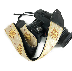 Perri's Leathers Ltd. 2" Jacquard Camera Strap (Gold Suns) at PROCAM | procam.com