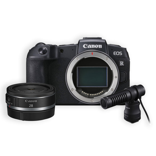 Canon EOS RP Mirrorless Camera Kit with Canon RF 28mm f/2.8 STM Lens + Canon DM-E100 Directional Microphone