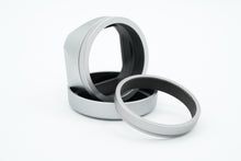* USED * Haoge LH-X54W Square Metal Lens Hood with 49mm Adapter Ring for Fujifilm Fuji X100VI x100v Camera Silver