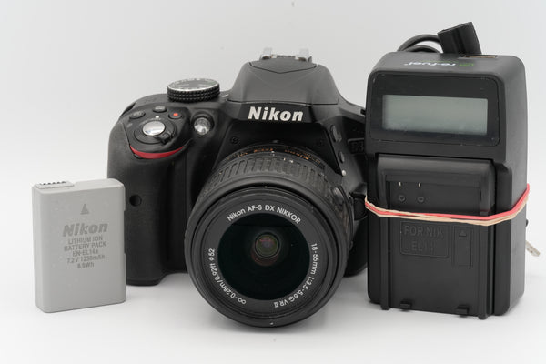 * AS IS * Nikon D3300 DSLR Camera with NIKKOR AF-S DX 18-55mm f/3.5-5.6 G II VR Lens