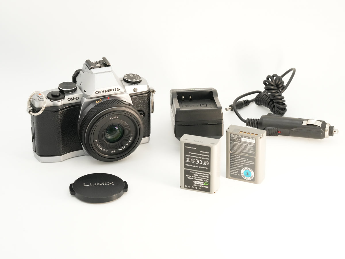 * USED * Olympus OM-D E-M5 Mirrorless Camera with Lumix 20mm f/1.7 ASPH G Lens (Micro-Four-Thirds)