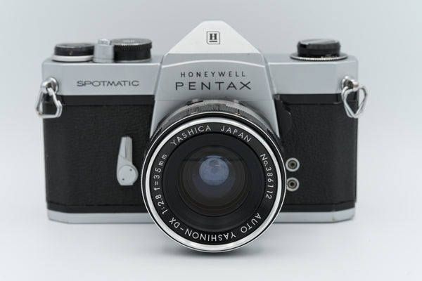 * USED * Honeywell Pentax Spotmatic 35mm SLR Film Camera w/ Yashica Auto Yashinon-DX 35mm f/2.8 Lens