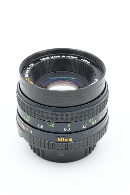 * USED * Minolta MD ROKKOR-X 50mm f/1.7 Lens