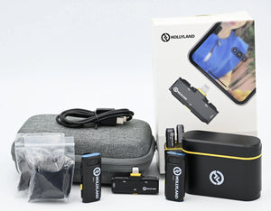 * OPEN BOX EXCELLENT * Hollyland LARK C1 DUO 2-Person Wireless Microphone System with Lightning Connector for iOS Devices (Black, 2.4 GHz) at PROCAM | procam.com
