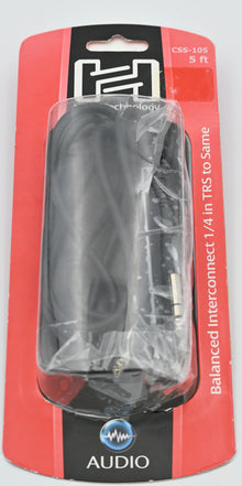 * OPEN BOX GOOD * Hosa Stereo 1/4'' Male Phone to 1/4'' Male Phone TRS Cable - 5'