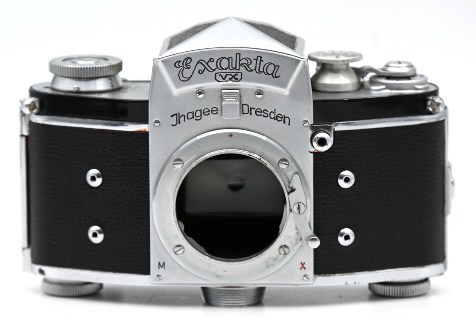 * USED * Jhagee Exakta VX II 35mm Film SLR Camera W/ Carl Zeiss Jena 5.8 cm F2 Lens and Case