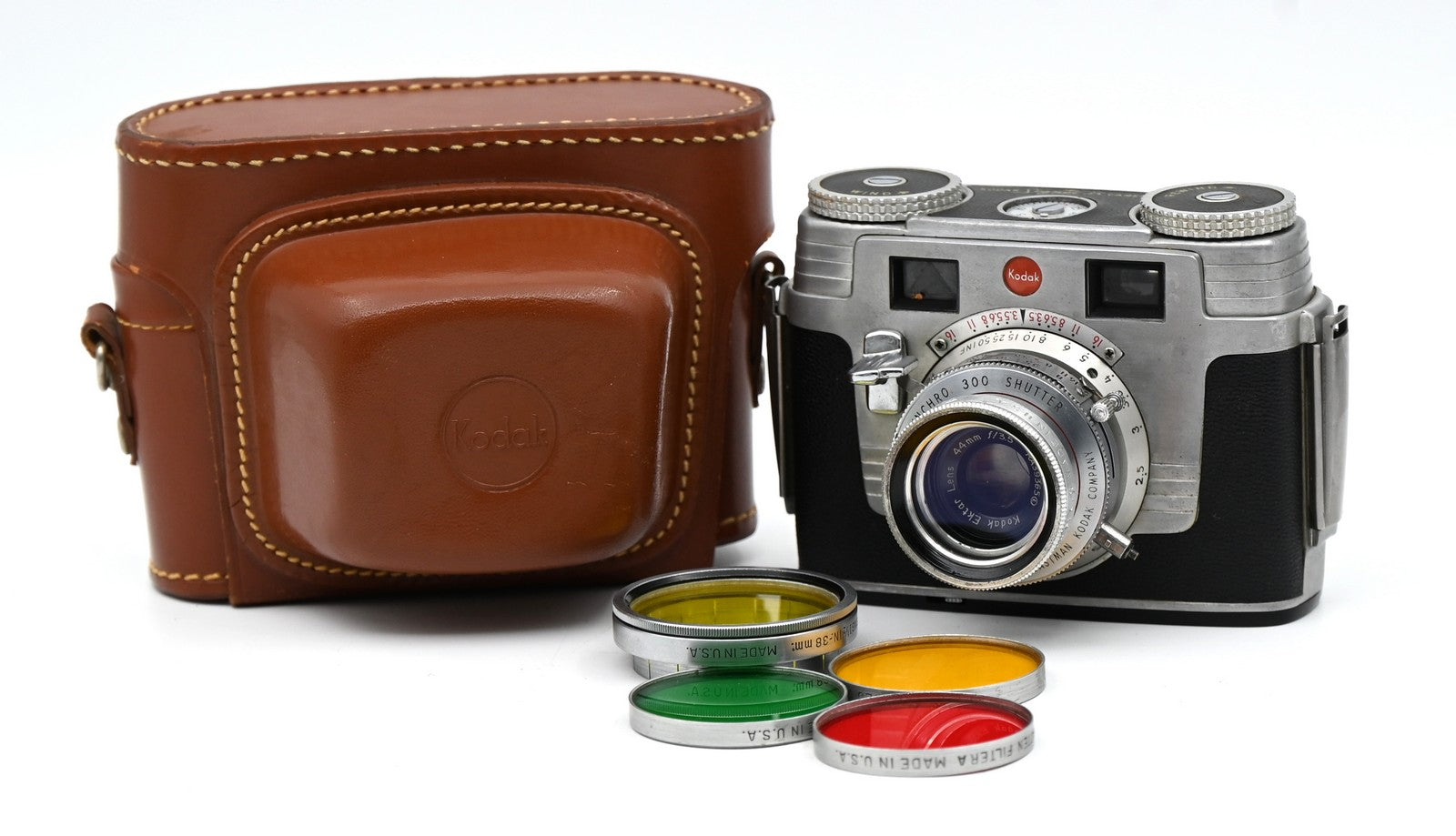 * USED *  Kodak Signet 35 Camera, Ektar Lens, Synchro 300 Shutter, Filters and Original Case