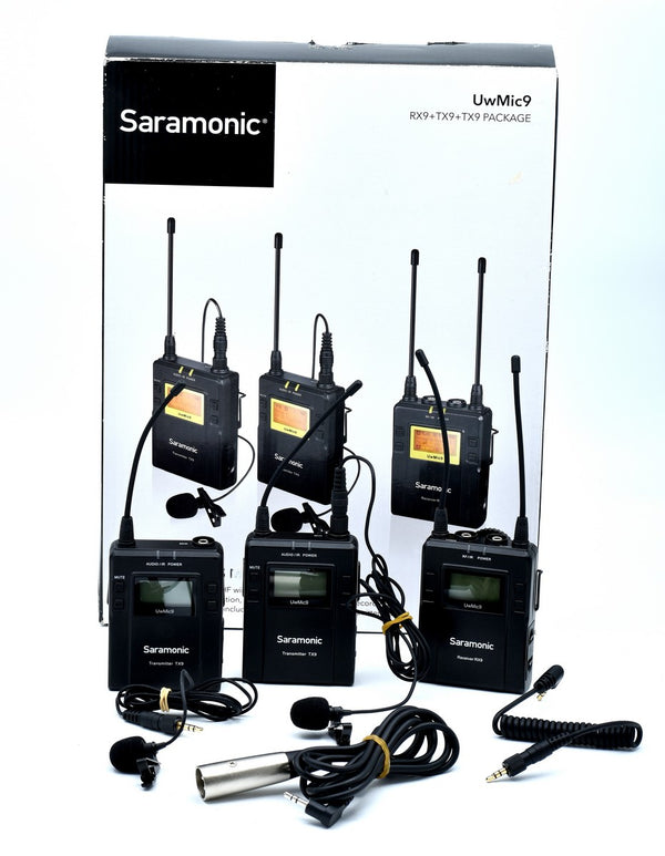 * USED * Saramonic UWMIC9 RX9 + TX9  UHF Wireless Lavalier Mic System