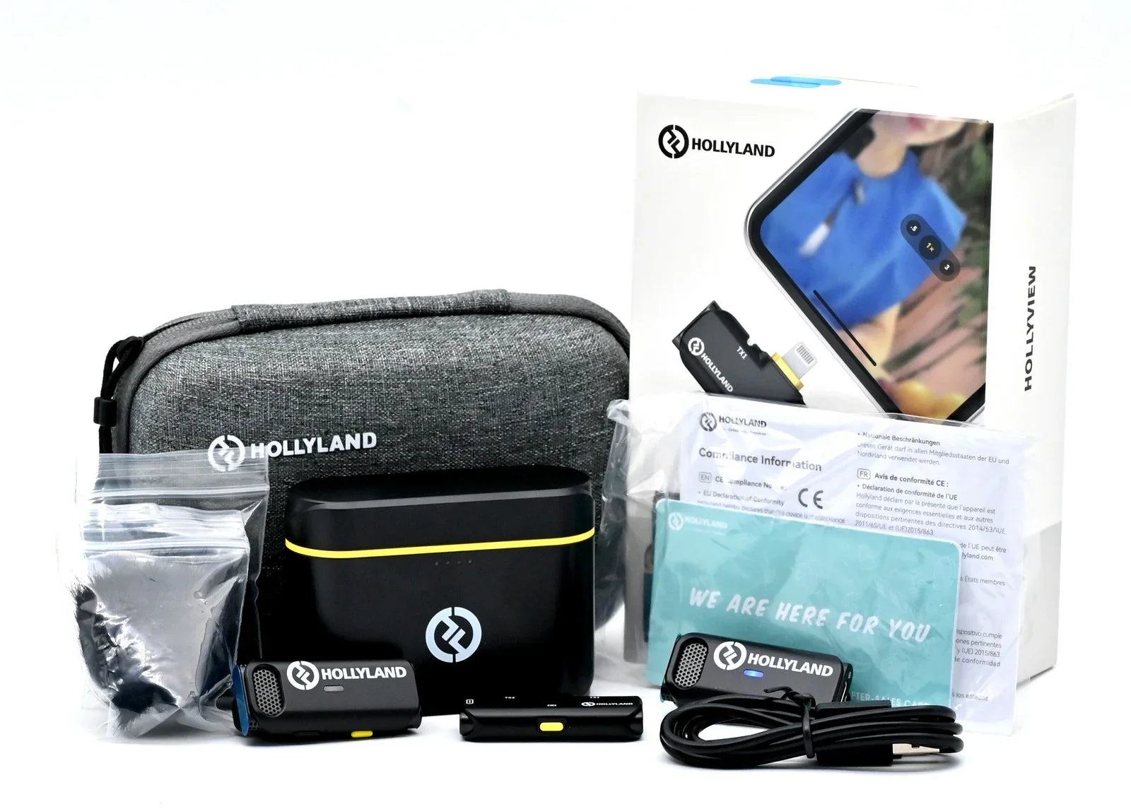 * OPEN BOX EXCELLENT * Hollyland LARK C1 DUO 2-Person Wireless Microphone System with Lightning Connector for iOS Devices (Black, 2.4 GHz) at PROCAM | procam.com